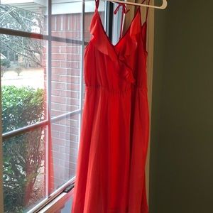 Red flutter dress